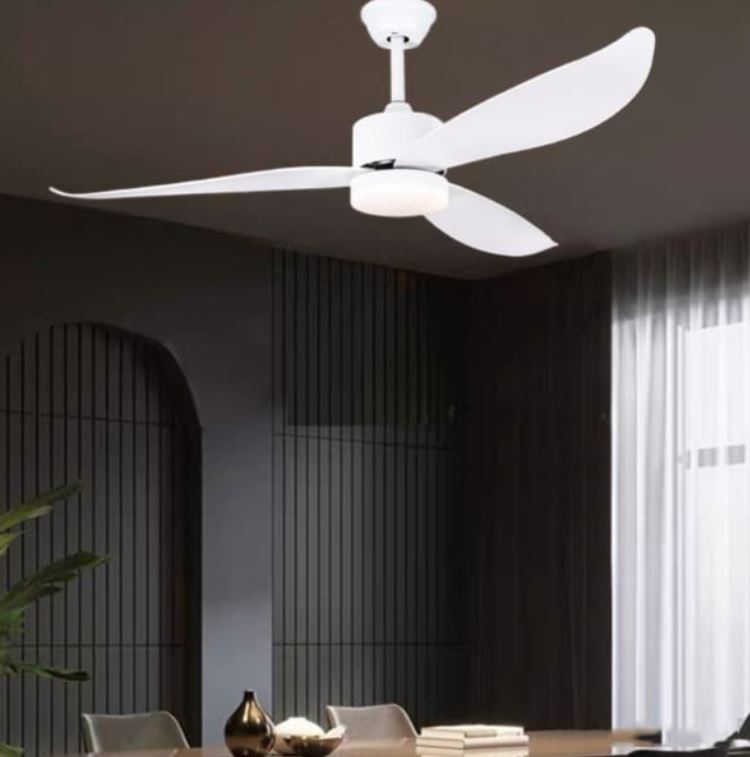 Quạt Trần Cánh Xòe Bằng Nhựa ABS Kết Hợp Đèn Mâm Led PH-QVifa400T/LED