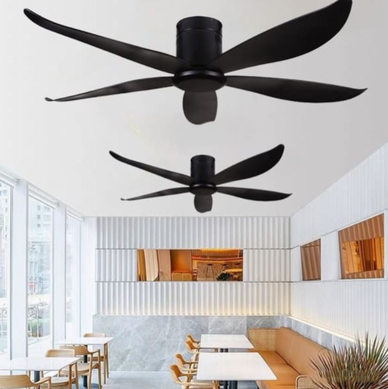 Quạt Trần Cánh Nhựa ABS Màu Đen Trang Trí Quán Cafe PH-QVifa900/DEN