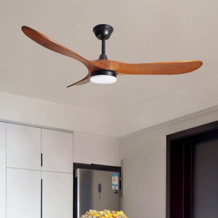 Quạt Trần Đèn Led Cánh Xòe Bằng Gỗ Trang Trí Nhà Phố Đẹp PH-QVifa105