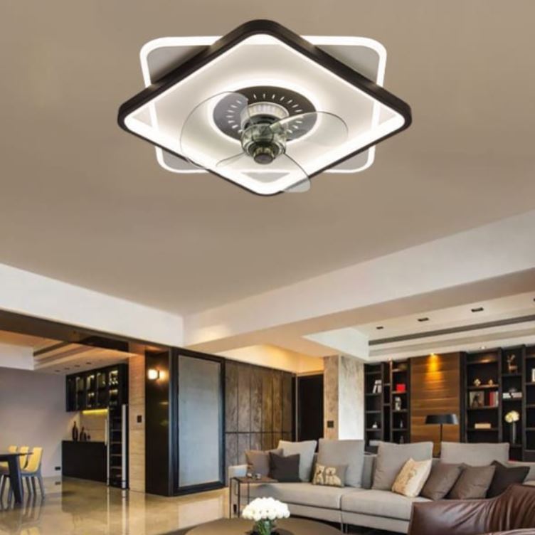 Quạt Trần Đèn Mâm Led Ốp Trần Trang Trí Phòng Ngủ D480mm HP-ML7321