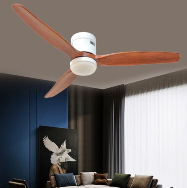 Quạt Trần Đèn Led 3 Cánh Gỗ Gắn Sát Trần Chung Cư PH-QVifa38/180