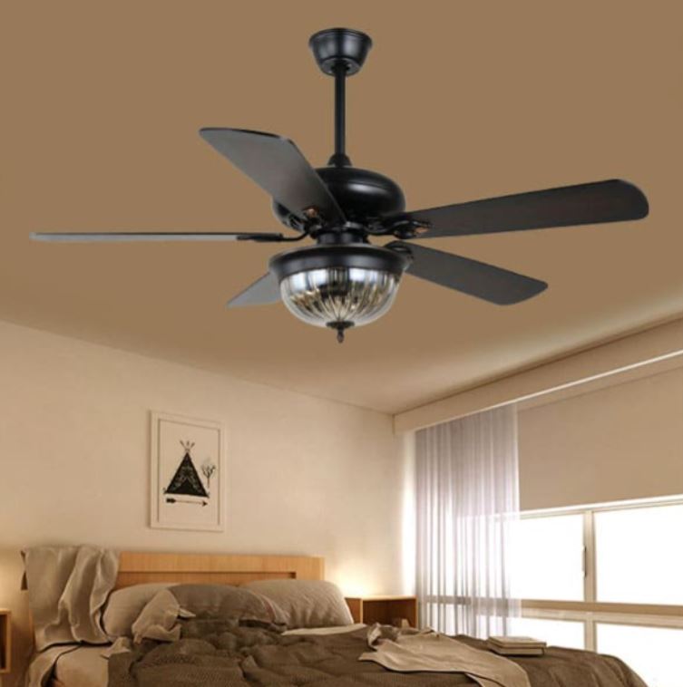 Quạt Trần Đèn Led Cánh Gỗ Trang Trí Phòng Khách Và Phòng Ngủ HP-DQ6122