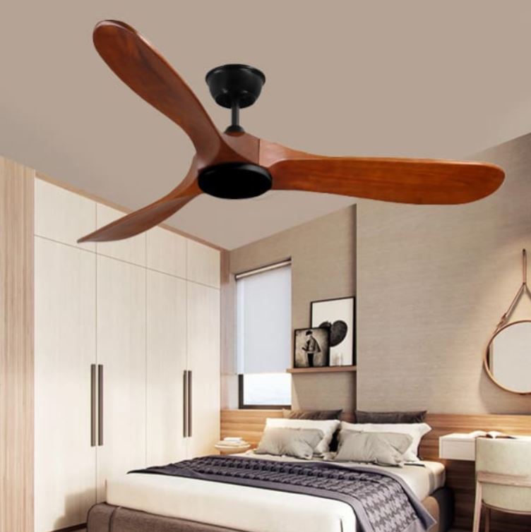 Quạt Trần 3 Cánh Gỗ Trang Trí Phòng Ngủ Căn Hộ Chung Cư PH-QVifa43